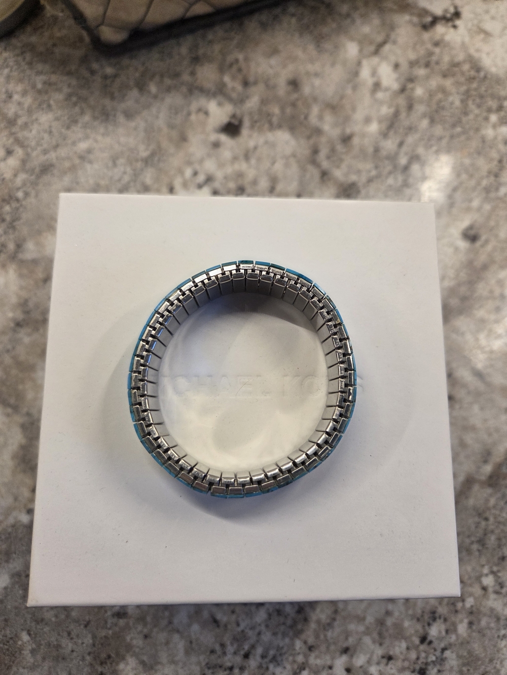 Turquoise Inlay Stretch Bracelet - Picture 6 of 6
